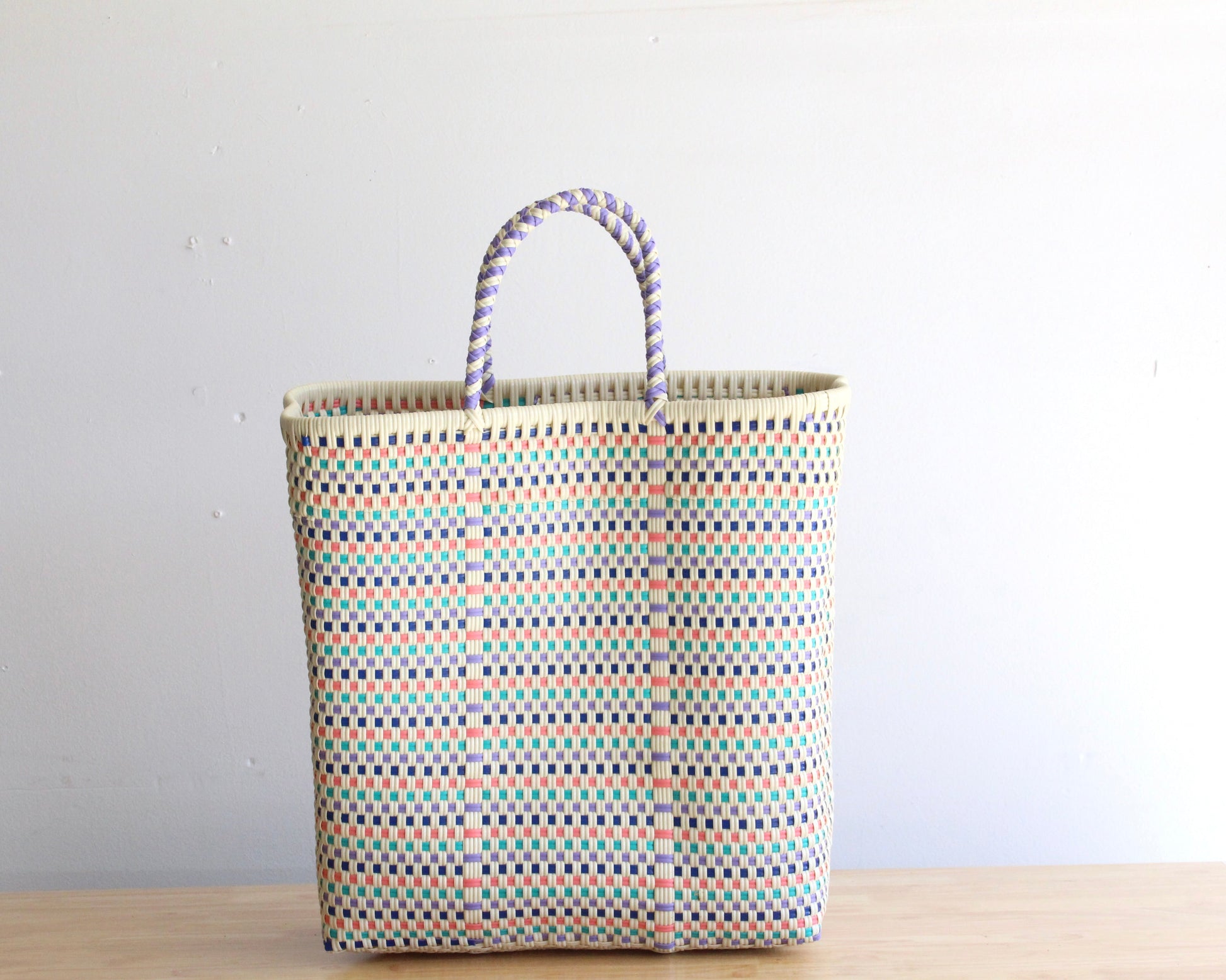 Beige with Colors Tote Bag by MexiMexi MexiMexi