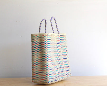 Beige with Colors Tote Bag by MexiMexi MexiMexi