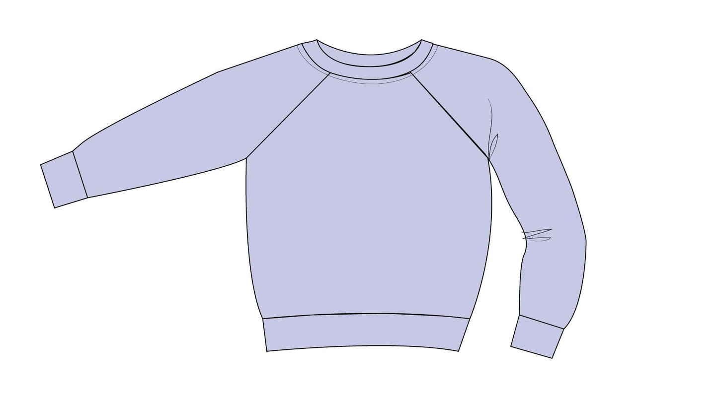 Wisteria Dream - Cloud Terry Sweatshirt Blush Lotus