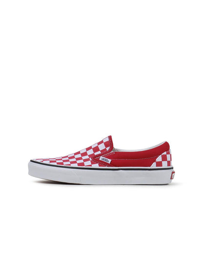 Vans Big Kids Classic Slip On - Checkerboard Red Denim Exchange