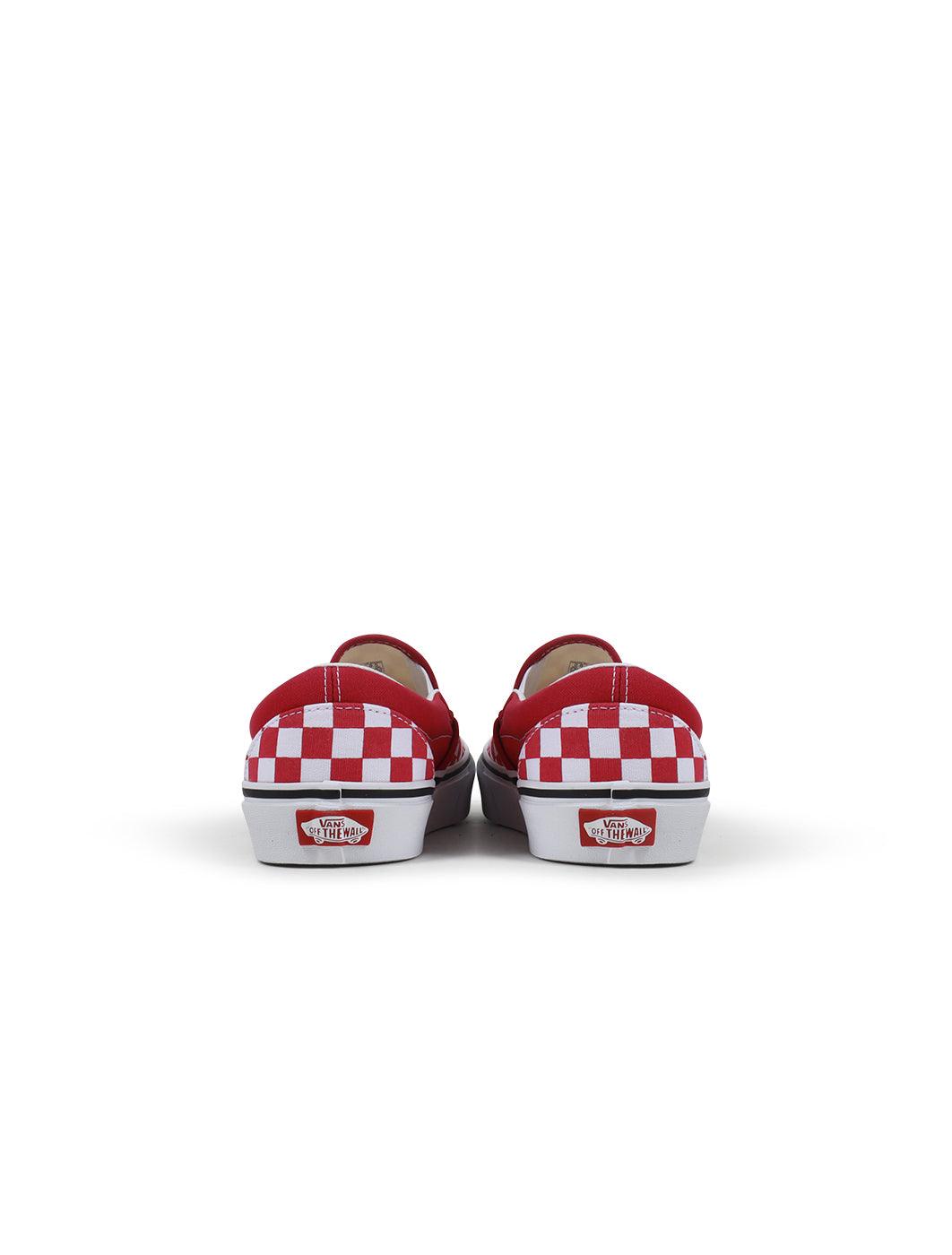 Vans Big Kids Classic Slip On - Checkerboard Red Denim Exchange
