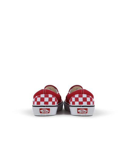 Vans Big Kids Classic Slip On - Checkerboard Red Denim Exchange