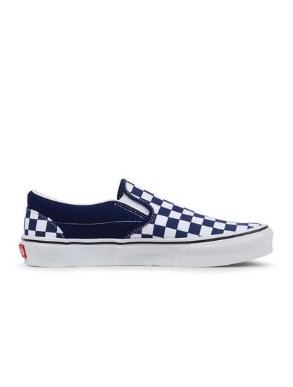 Vans Mens Classic Slip-O - Checkerboard Parisian Night Denim Exchange