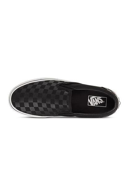 Vans Mens Checkerboard Slip-On - Black Denim Exchange