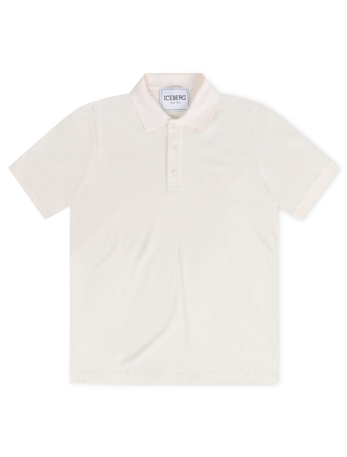 Iceberg Logo Polo  - Cream Denim Exchange