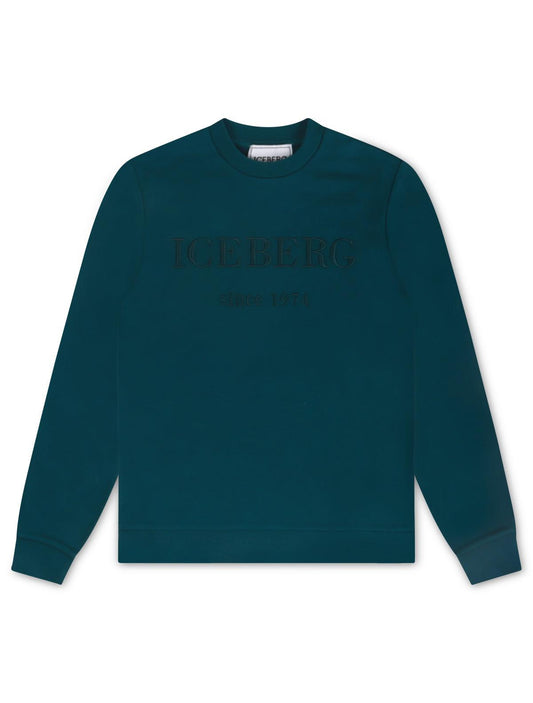 Iceberg Institutional Logo Sweatshirt - Bluette Denim Exchange