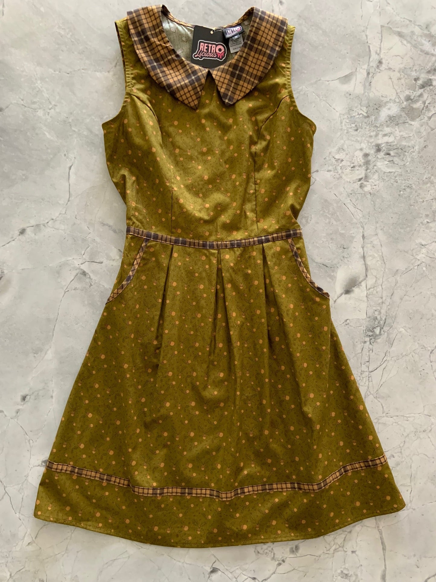 Acorn Collared Dress Retrolicious
