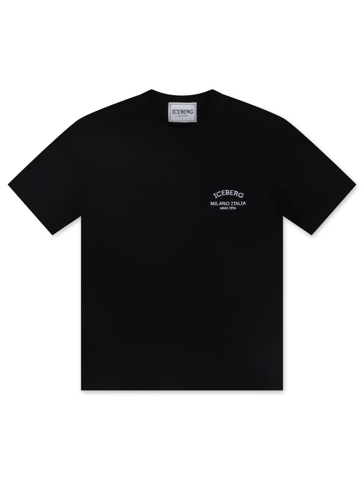 Iceberg Institutional Logo Tee- Black Denim Exchange