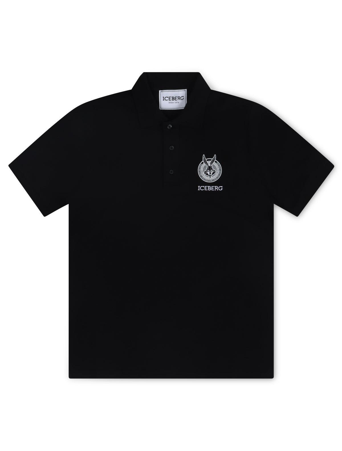 Iceberg Bugs Bunny Logo Polo - Black Denim Exchange