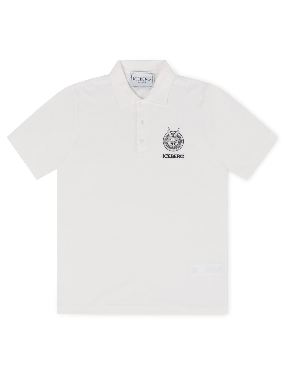 Iceberg Bugs Bunny Logo Polo - White Denim Exchange