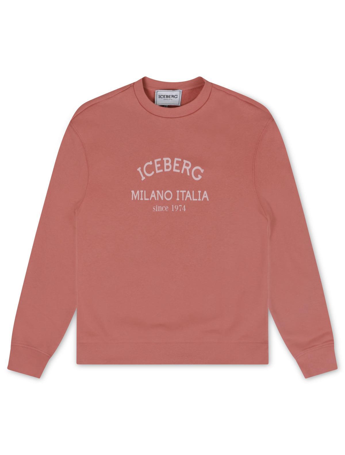 Iceberg Institutional Logo Crewneck - Salmon Denim Exchange