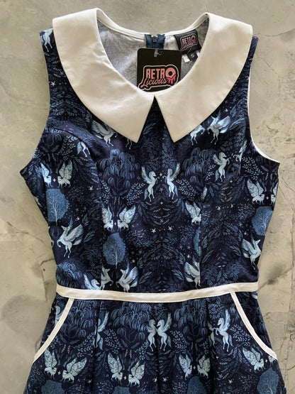 Midnight Collared Dress Retrolicious