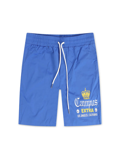 Campus La Via Cropped Nylon Shorts - Blue Denim Exchange