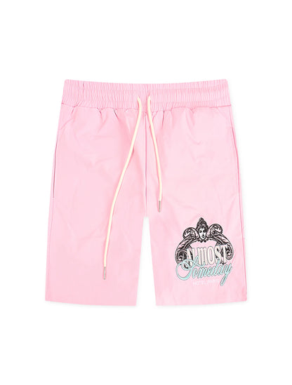 Almost Someday Prague Nylon Shorts - Pink Denim Exchange