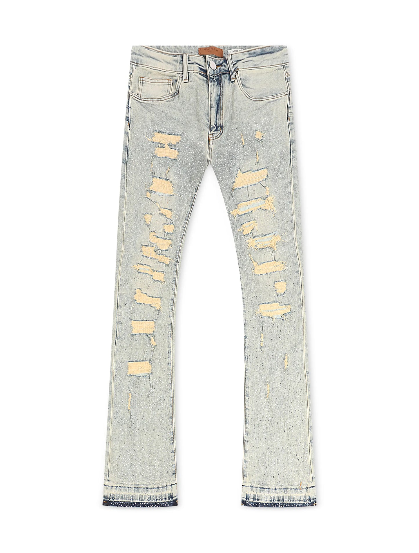 Waimea Flex Rhinestone Stacked Fit Jeans - Vintage Wash Denim Exchange