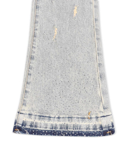 Waimea Flex Rhinestone Stacked Fit Jeans - Vintage Wash Denim Exchange