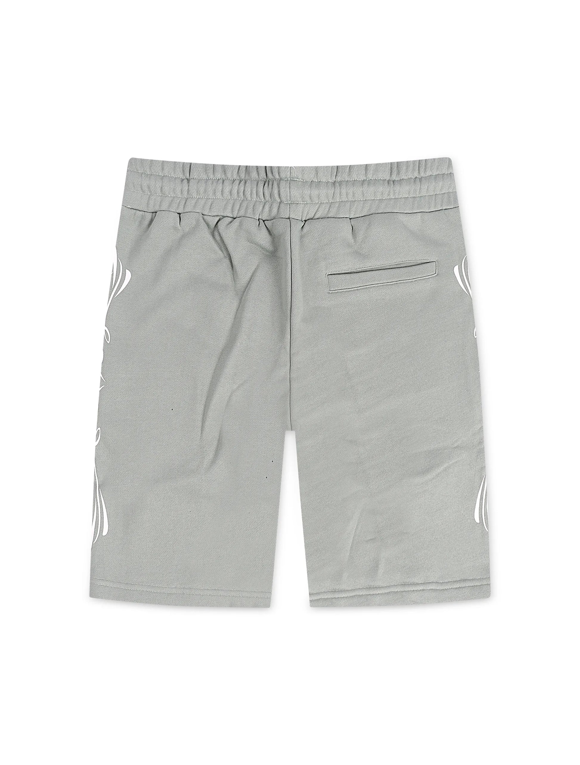Campus Chrome Fleece Shorts - Green Denim Exchange