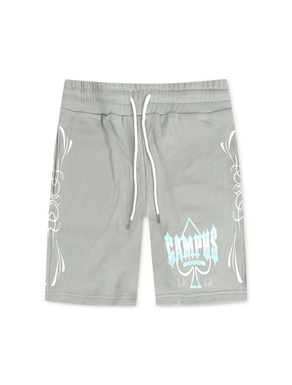 Campus Chrome Fleece Shorts - Green Denim Exchange