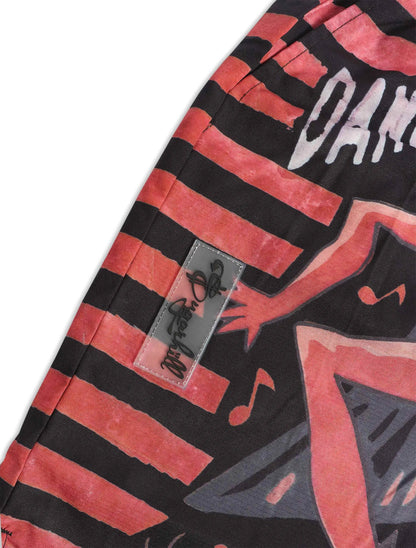 Sugarhill Dancing Poly Shorts - Black/Red Denim Exchange