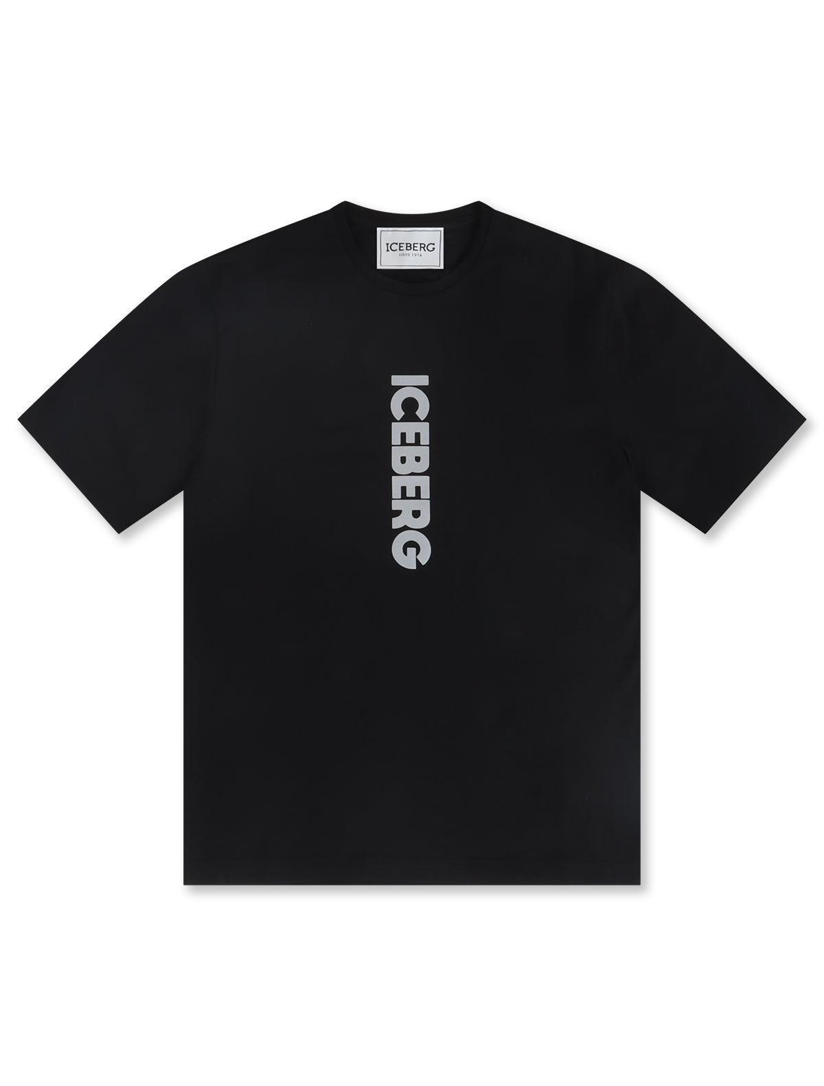 Iceberg Vertical Logo Tee - Black Denim Exchange