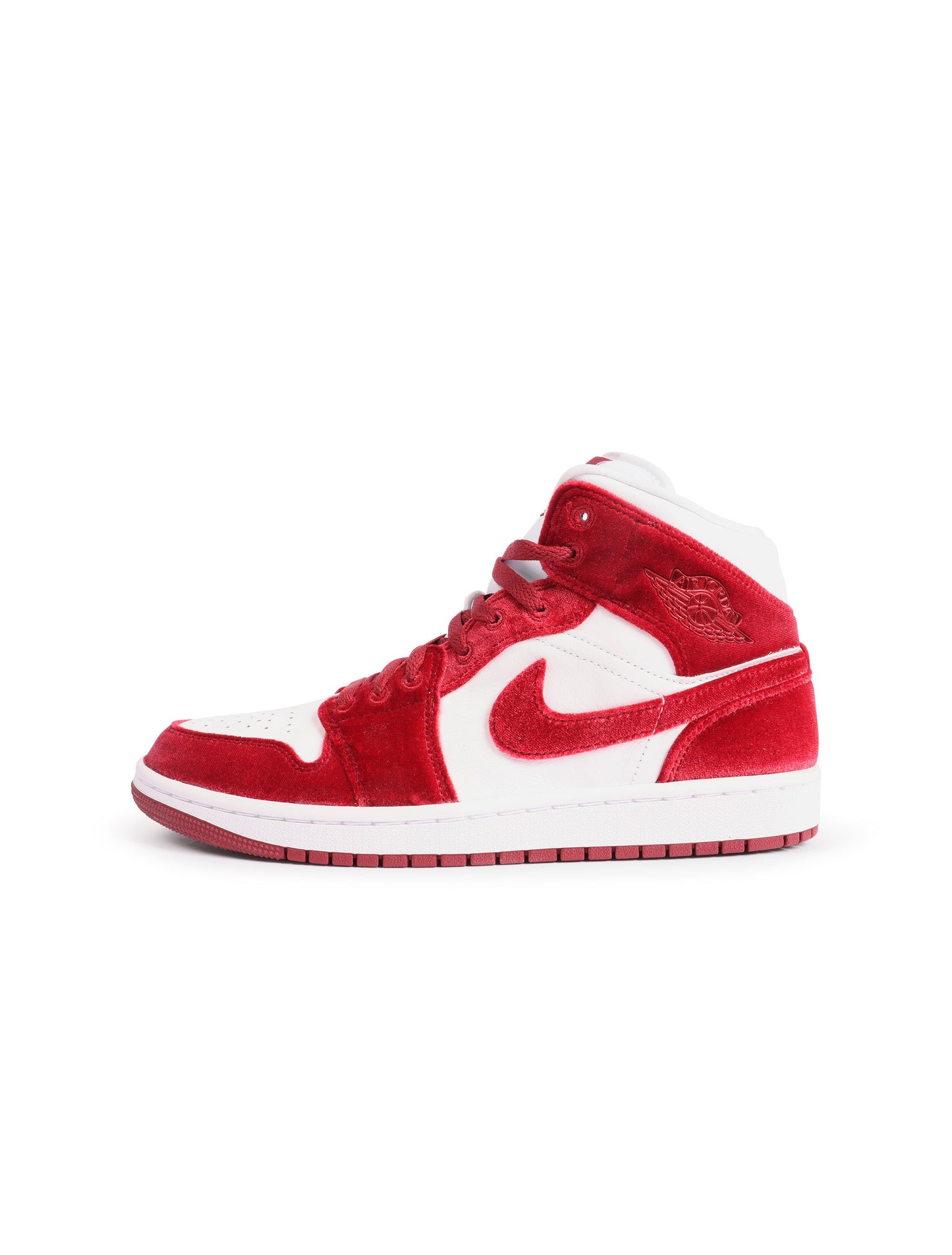 Air Jordan Womens 1 Mid SE - White/Team Red Denim Exchange