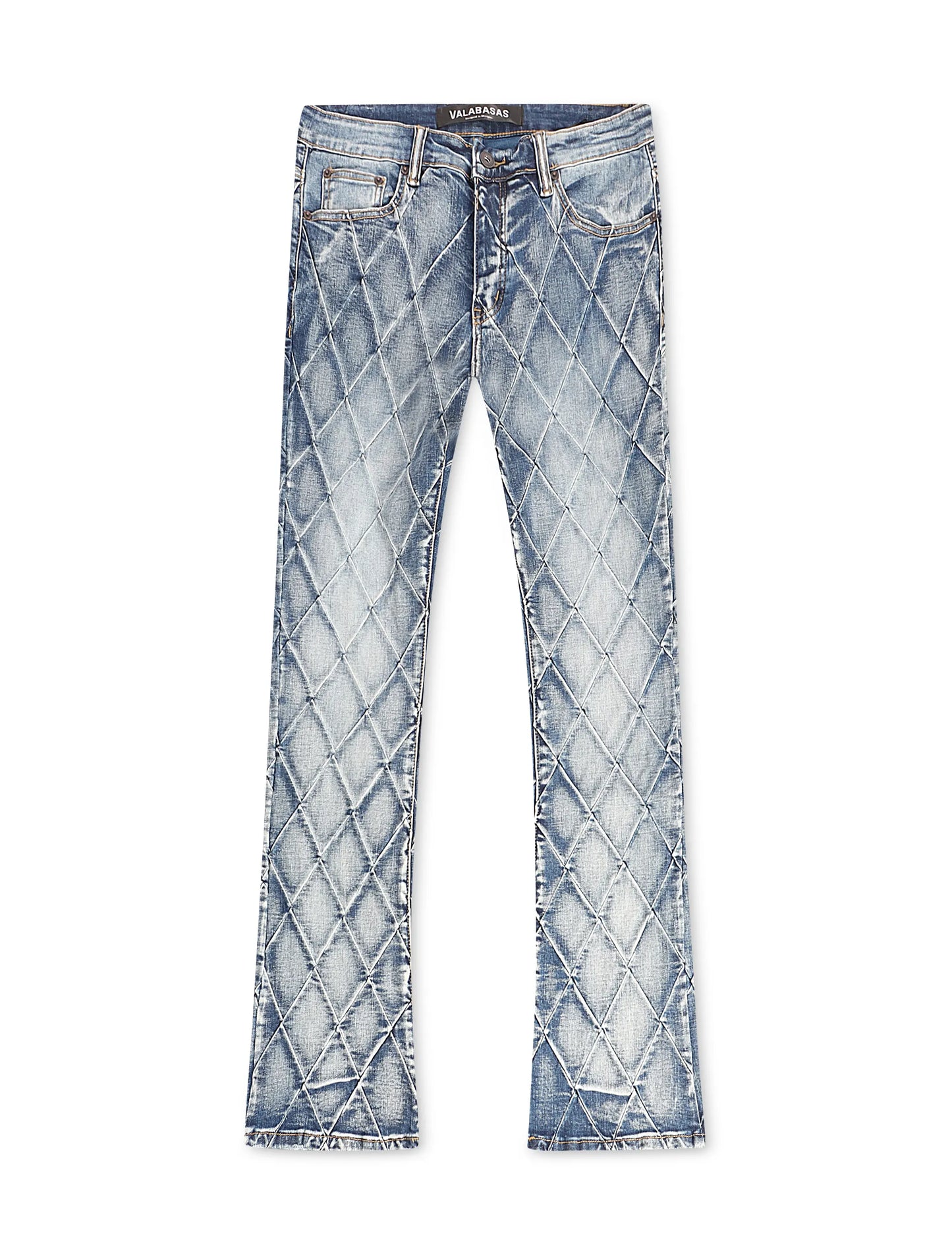 Valabasas Tire Stacked Jeans - Blue Washed Denim Exchange