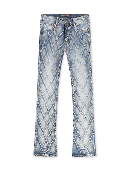 Valabasas Tire Stacked Jeans - Blue Washed Denim Exchange