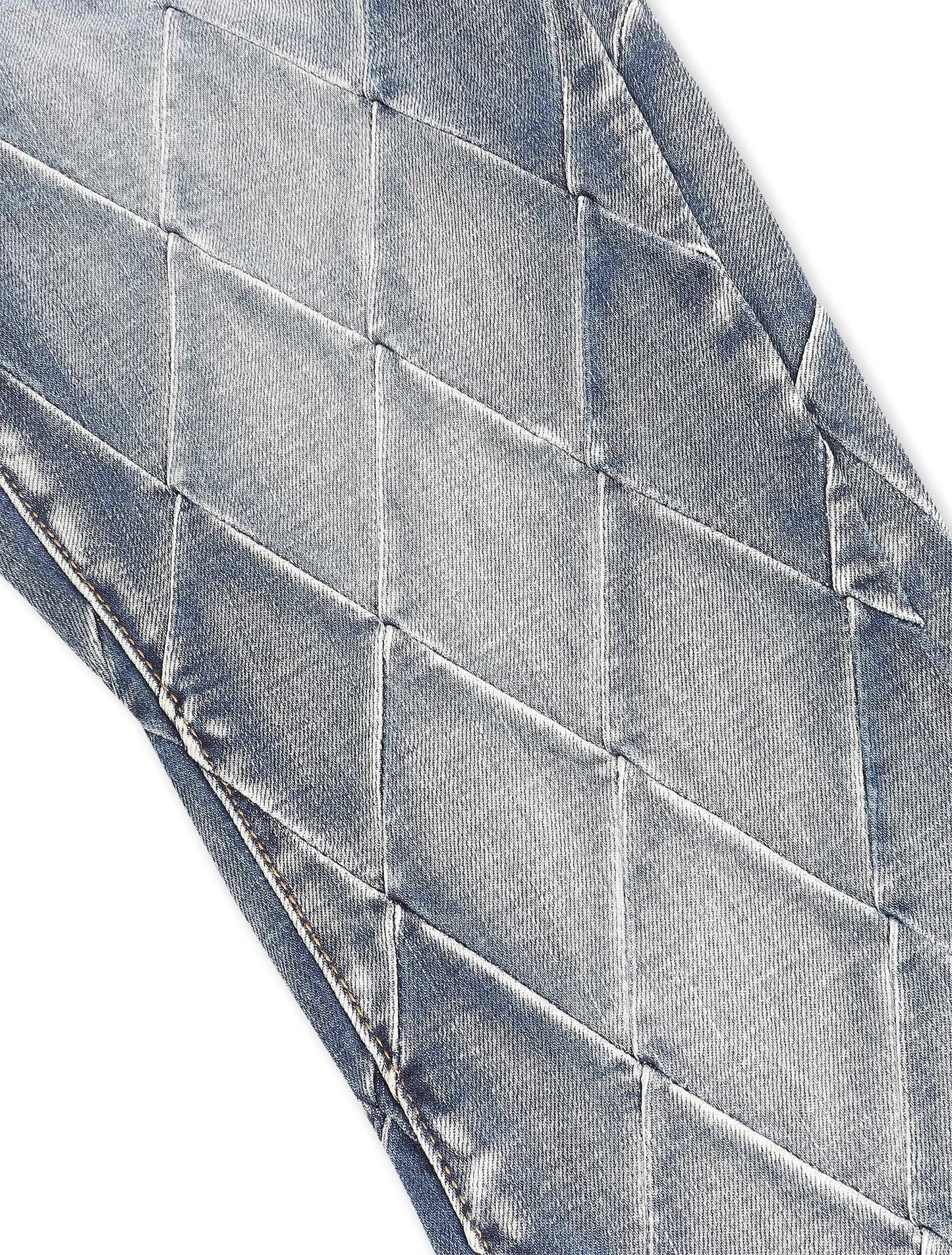 Valabasas Tire Stacked Jeans - Blue Washed Denim Exchange