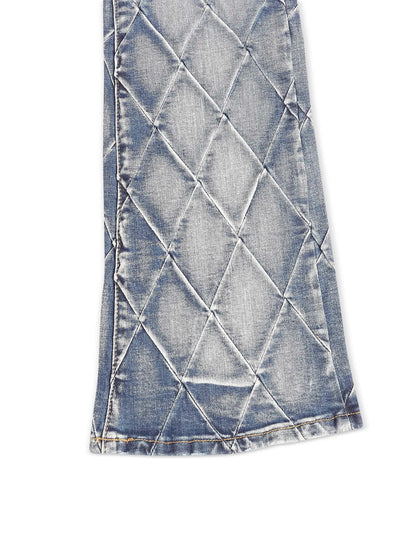 Valabasas Tire Stacked Jeans - Blue Washed Denim Exchange