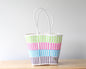 White with pastels colors MexiMexi Tote MexiMexi