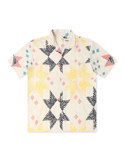 BLDG4 Puff Puff Woven Shirt - Whisper White Denim Exchange