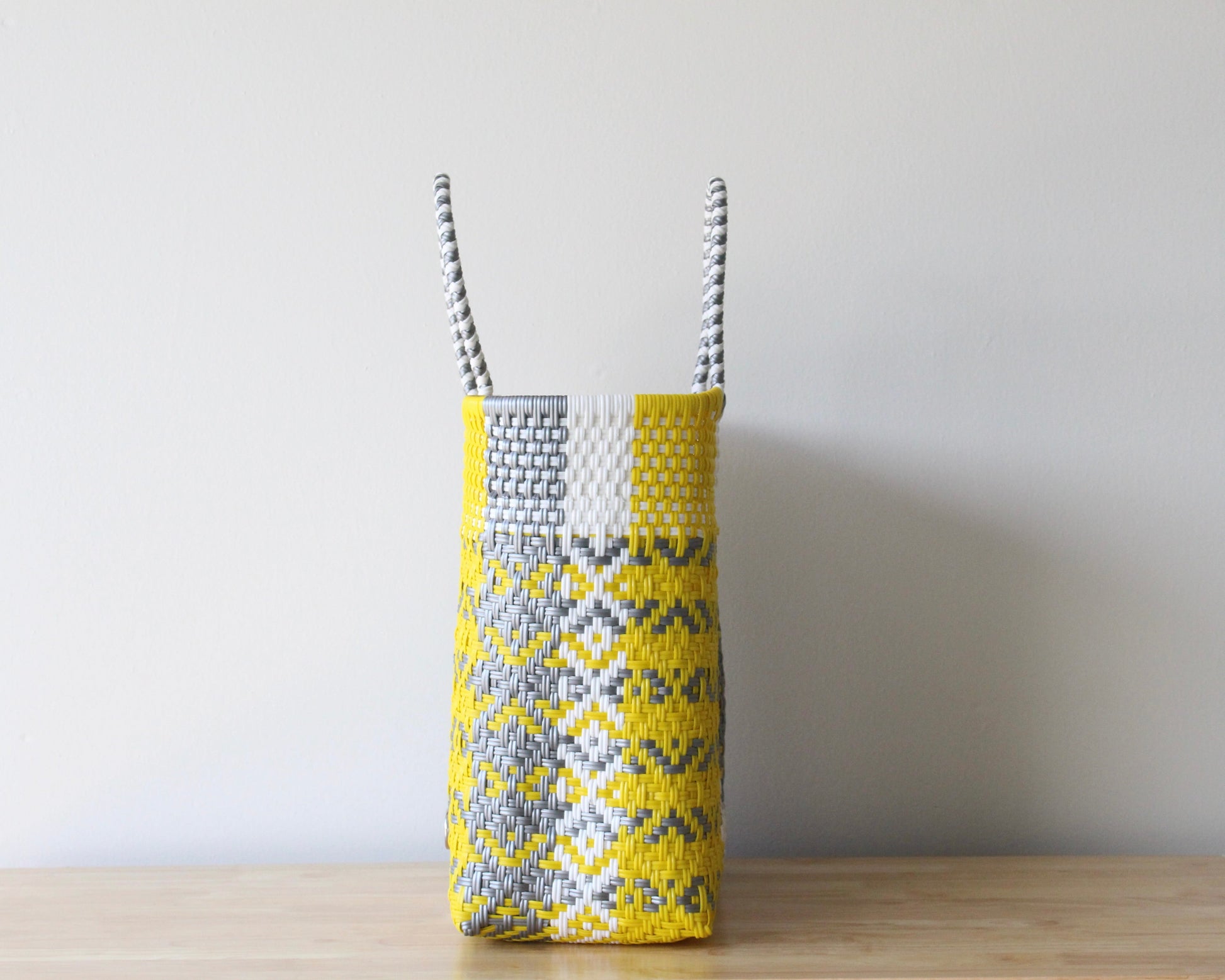 Yellow, White & Silver Tote Bag by MexiMexi MexiMexi