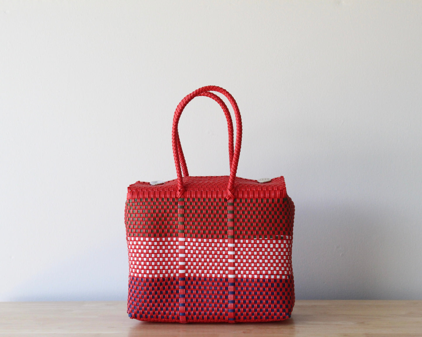 Medium Handwoven Handbag – Red & Colors MexiMexi