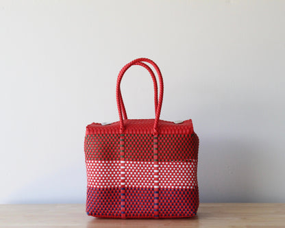 Medium Handwoven Handbag – Red & Colors MexiMexi