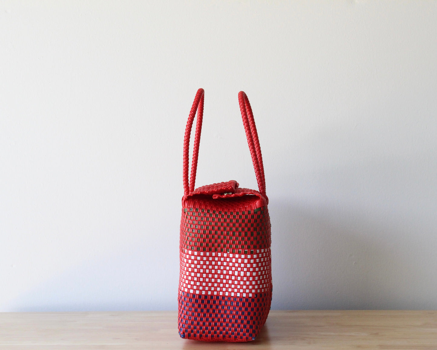 Medium Handwoven Handbag – Red & Colors MexiMexi