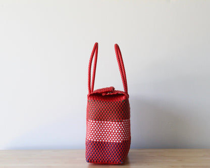 Medium Handwoven Handbag – Red & Colors MexiMexi