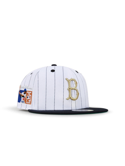 New Era 5950 Brooklyn Dodgers Jackie Robinson Hat - Stripe White Denim Exchange