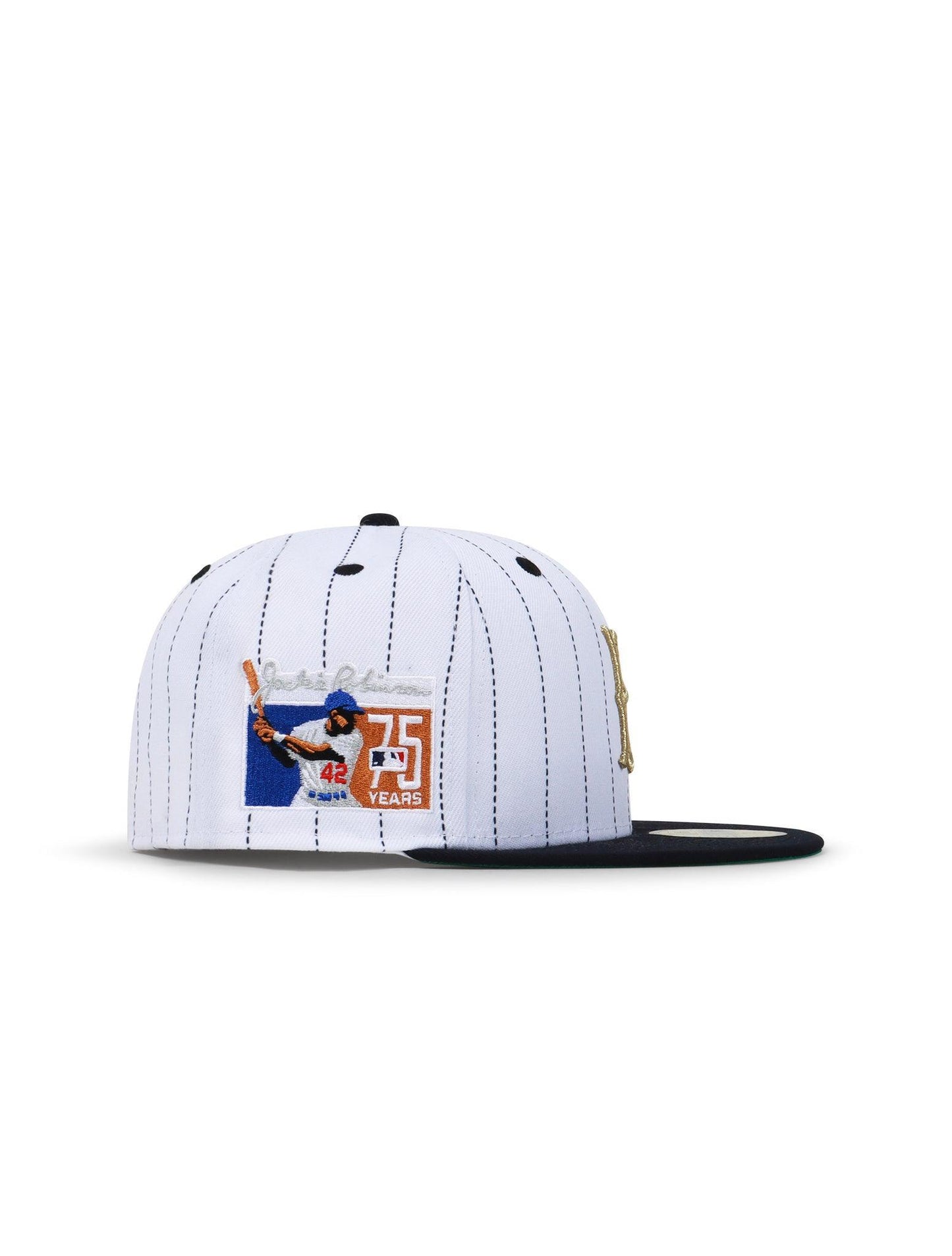 New Era 5950 Brooklyn Dodgers Jackie Robinson Hat - Stripe White Denim Exchange