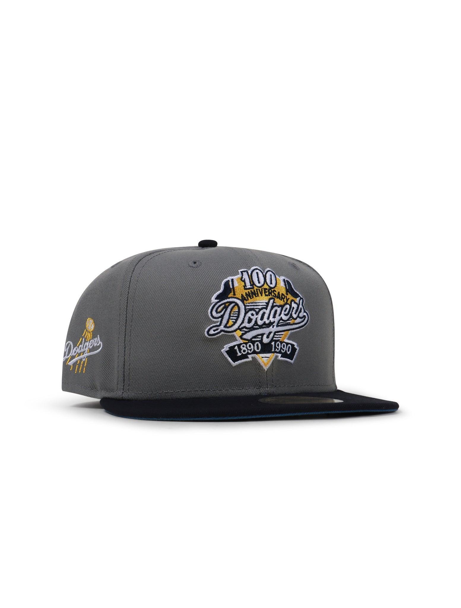 New Era 5950 Dodgers 100Th Anniversary Hat - Misty Morning/Navy Denim Exchange