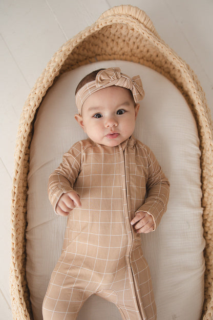 Cinnamon Cider Grid - Headband Blush Lotus