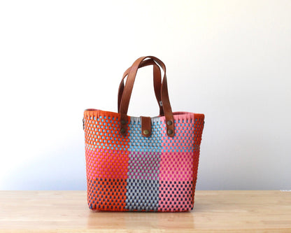 Vibrant Handmade MexiMexi Artisan Bag | Unique, Colorful Design with Leather Handles MexiMexi
