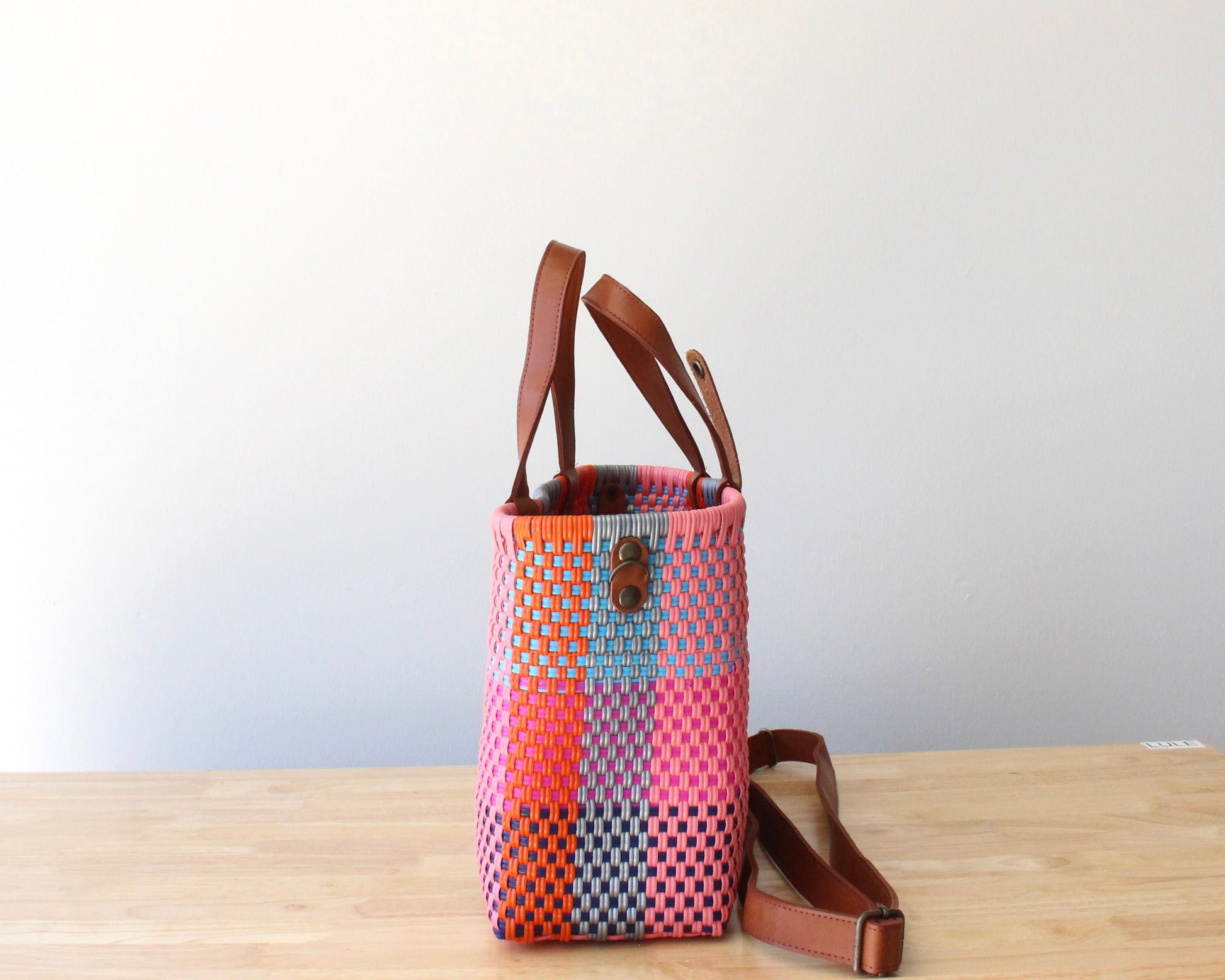 Vibrant Handmade MexiMexi Artisan Bag | Unique, Colorful Design with Leather Handles MexiMexi