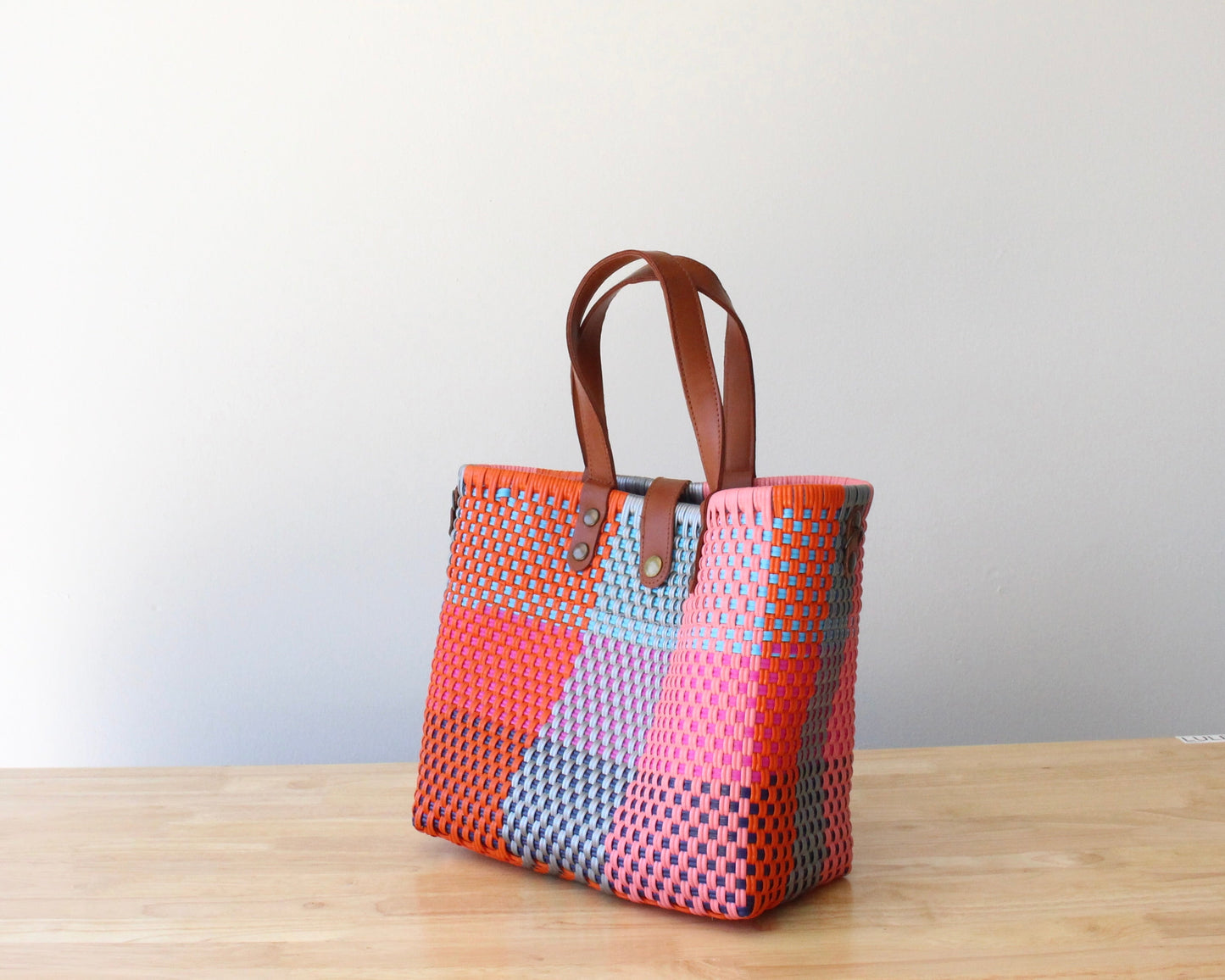 Vibrant Handmade MexiMexi Artisan Bag | Unique, Colorful Design with Leather Handles MexiMexi