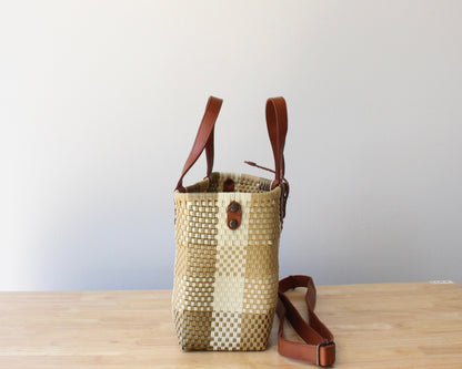Gold & Beige Handwoven Purse by MexiMexi MexiMexi