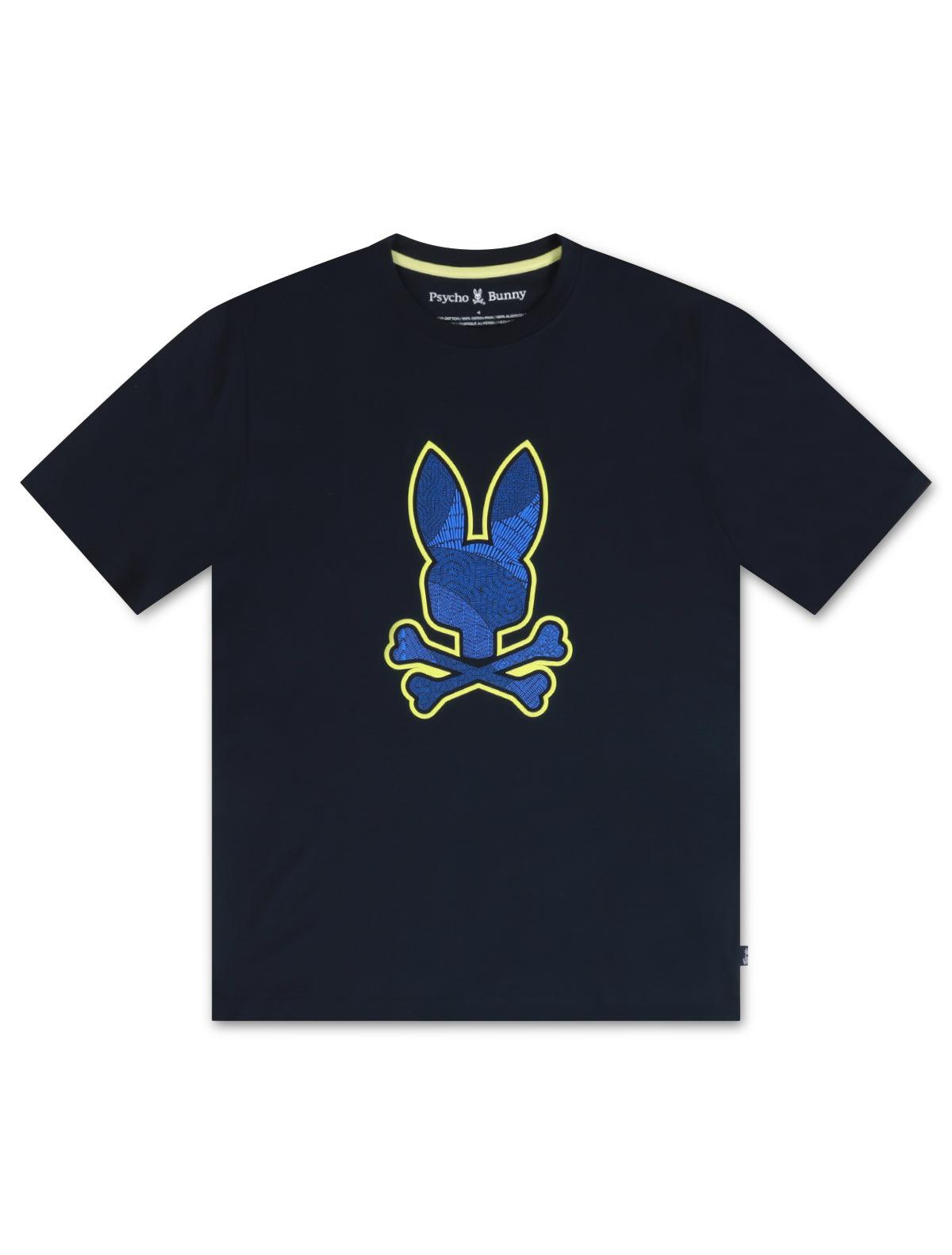 Psycho Bunny Mens Lenox Graphic Tee - Navy Denim Exchange