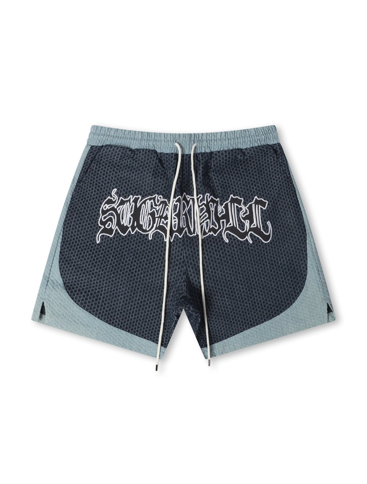 Sugarhill Summerland Jacquard Shorts - Light Blue Denim Exchange