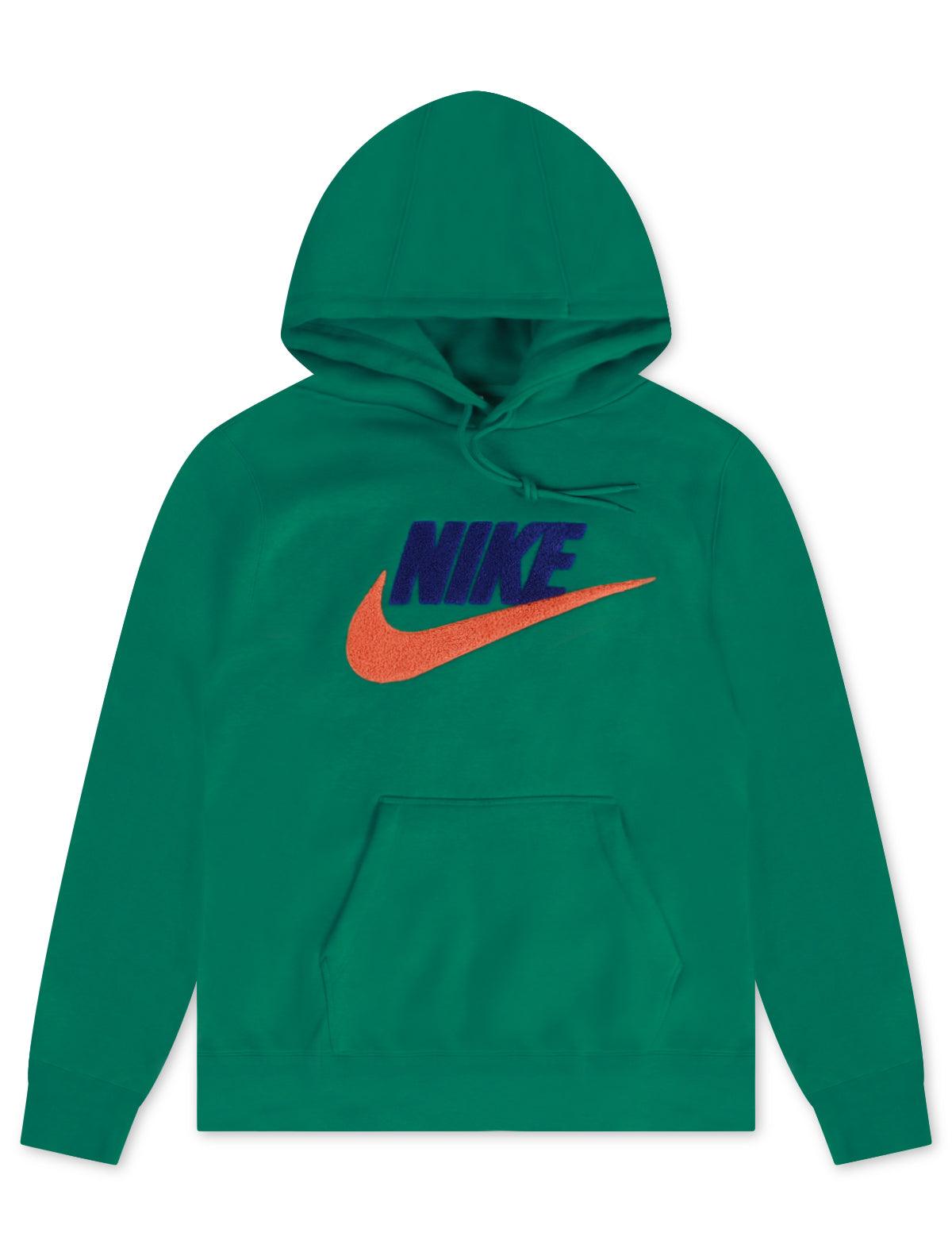 Nike Mens Club Fleece Hoodie - Green Denim Exchange