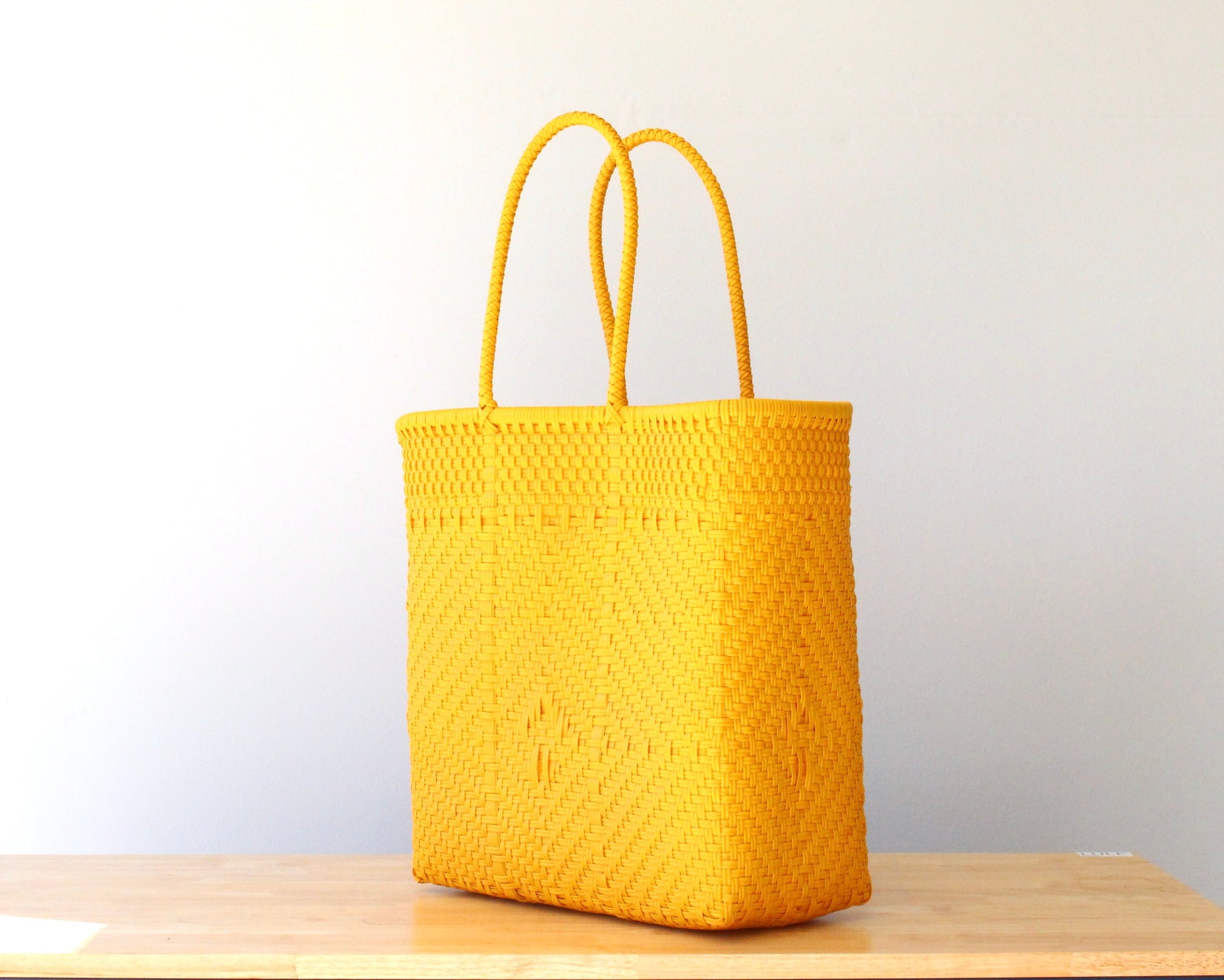 Yellow Handwoven Tote Bag by MexiMexi MexiMexi