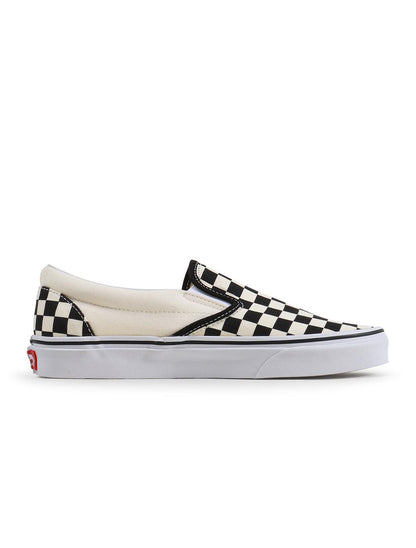 Vans Mens Classic Slip On - White Checkered Denim Exchange