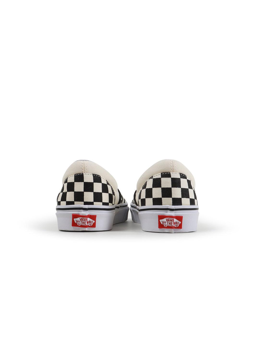 Vans Mens Classic Slip On - White Checkered Denim Exchange